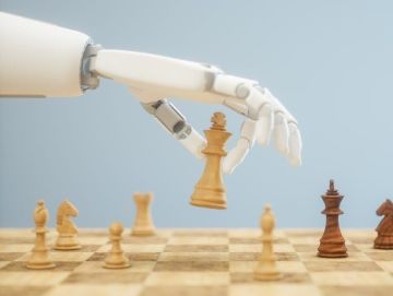 Roboter spielt schach